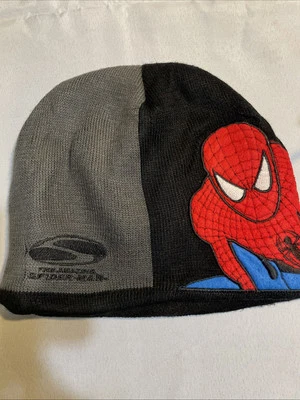 The Amazing Spider-Man Beanie Marvel Comic Hat  Black Kid's One Size.  L13 - Image 1 of 4