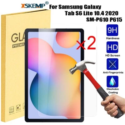 2Pcs Samsung Tab S6 Lite 10.4 P610 / P615 Tempered Glass Screen Protector Clear - Image 1 of 4
