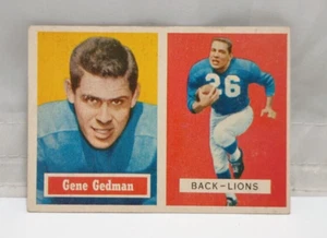 Gene Gedman 1957 Topps #44 Rookie Card Detroit Lions - Picture 1 of 2