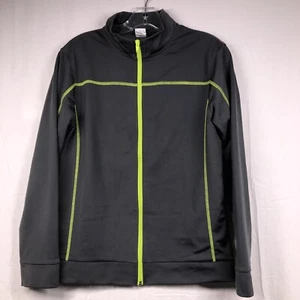 Warm Up Jacket Full Zip Circo Gray With Electric Green Piping Large (12/14) - Picture 1 of 8