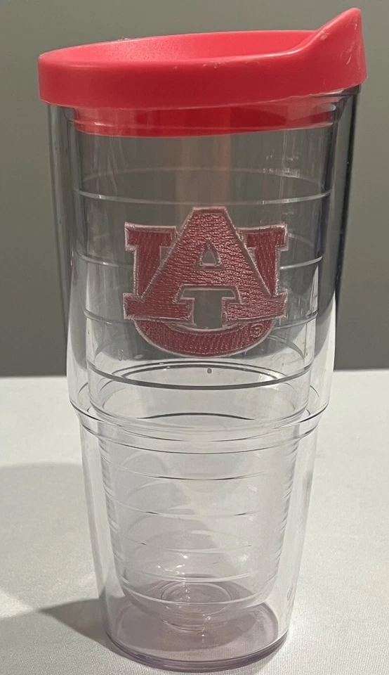 Vaso Tervis con logotipo rosa Auburn Tigers 24 oz con tapa garantía de por vida Foto 1 de 4