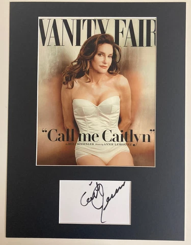 Caitlyn Jenner   **HAND SIGNED**  16x12 mounted display  ~  AUTOGRAPHED Cover