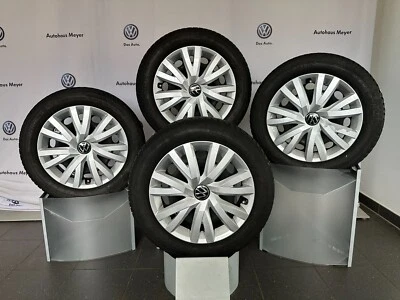 Original VW Stahl Winterradsatz mit Radzierblenden für Golf 7/8, Sportsvan - Bild 1 von 4