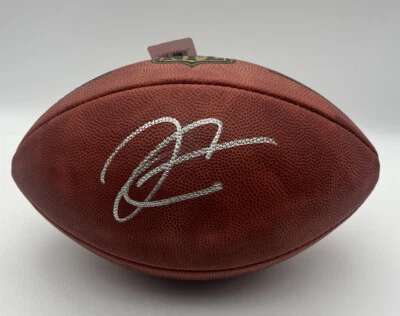 Derek Carr Signed Wilson Duke Football Becket Witnessed  Raiders Saints - Image 1 of 4