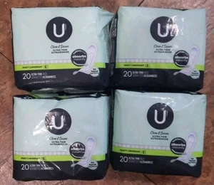 X4 U By Kotex Security Ultra Thin Heavy Flow Pads 20 Pack Each Lot of 4 - Picture 1 of 3