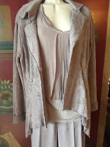 Transit Par Such 3 pc set pants + blouse+ jacket Lavender size M - Picture 1 of 12