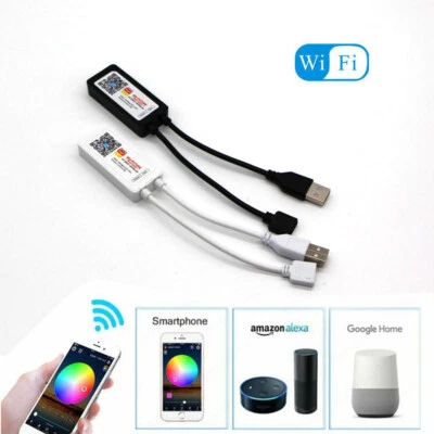 USB DC Wireless Smart WiFi LED RGB Strip wi fi Controller for Alexa Google Home - Image 1 of 4