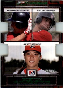 2008 TRISTAR Prospects Plus PROminent Die Cut Green #148 Peterson Yockey Hee