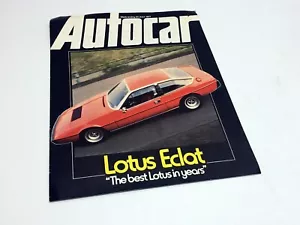 Folleto de reimpresión de revista Lotus Eclat 1977 prueba de carretera - Imagen 1 de 1