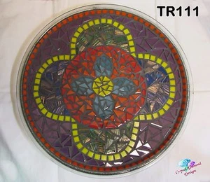 Tray Pretty in Colors Mosaic Tray Handmade Mosaic Great for your home TR111 - Picture 1 of 3
