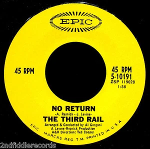 THE THIRD RAIL-No Return & Run, Run, Run-Rarer Garage Psych 45-EPIC #5-10191 - Imagen 1 de 2