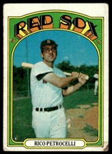 1972 Topps Baseball Card Rico Petrocelli Boston Red Sox #30
