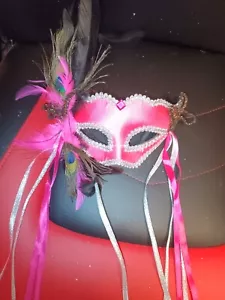 Feather Swan Masquerade Eye Mask Ball Mask Mardi Gras Party Women Mask - Picture 1 of 9