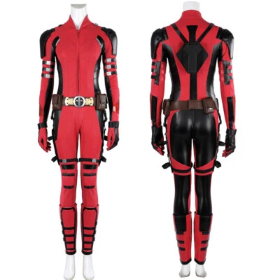 Alta Calidad Dama Deadpool 3 Mono Juegos con disfraces Wanda Wilson Disfraz Conjunto Trajes Foto 1 de 4