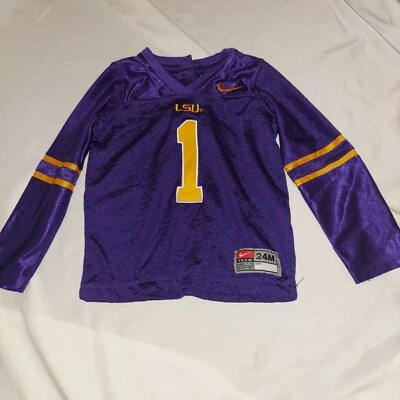 NCAA LSU Louisiana State University Nike Jersey 24 Months Purple Long Sleeve #1 - Image 1 of 4