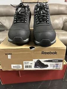 Reebok Work Beamer Comp Toe EH Arbeitsstiefel schwarz Herren 12 M RB1067 neu im Karton - Bild 1 von 7