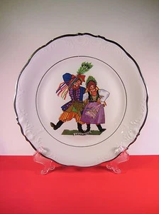 Walbrzych Platina Krakowiak Polnische Volkstänzer Porzellan Teller Polen - Bild 1 von 6
