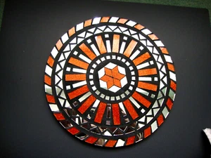 Mosaik Silber Spiegel Komplettset mit Anleitung. 20 cm Durchmesser - PORTOFREI - Bild 1 von 4