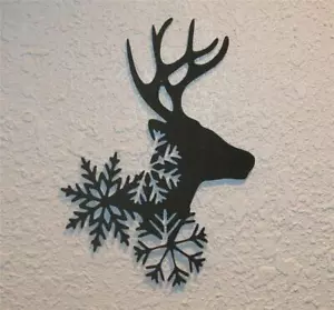 Reindeer and Snowflakes Wall Decor 3D Printed Art Christmas Cheer Holiday Gift - Picture 1 of 4