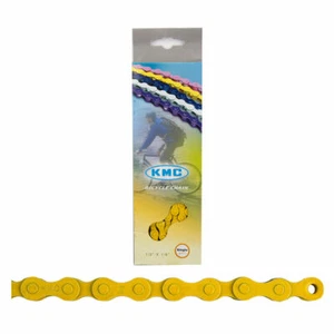 CADENA DE BICICLETA DE UNA SOLA VELOCIDAD KMC Z410 1/2"" X 1/8"" 112L AMARILLA - Imagen 1 de 4