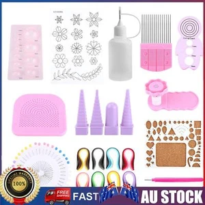 DIY Quilling Kit: Slotted Tools Tweezer & Colorful Quilling Strips - Picture 1 of 20