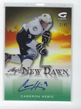 2015-16 Leaf Genesis New Dawn Cameron Hebig autograph 2/45 (Bakersfield Condors)