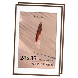 24x36 Oak Poster Frames - Solid Wood 24x36 Frame 24x36 - 2P Wood Brown Oak - Picture 1 of 7