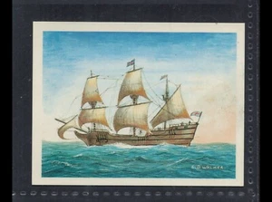 MAYFLOWER, Pilgrims to USA - Maritime History - 30 + year old English Card # 3 - Picture 1 of 2