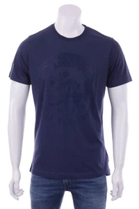 DIESEL T-Shirt Shirt Herren Kurzarm Moicano Print Blau Baumwolle - Bild 1 von 9