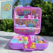 Mini Polly Pocket glitzer Partytime Surprise Püppchen Teddybär 'Buch' NEW