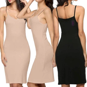 Women Full Slip Cotton Sexy Dress Lingerie Sleepwear Chemise Nightdress Babydoll - Picture 1 of 28