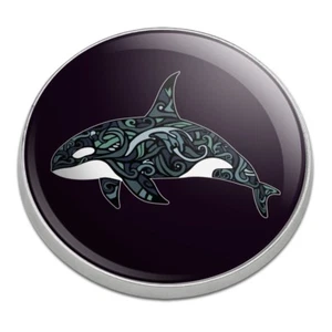 Killer Whale Orca with Waves Golfing Premium Metal Golf Ball Marker - Picture 1 of 3