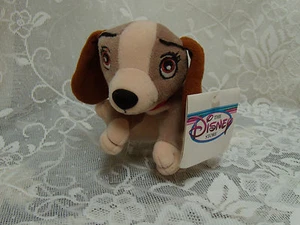 The Disney store mini bean bag dog puppy LADY 8" with original tag - Picture 1 of 7