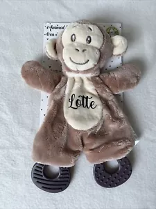 S162 - Schmusetuch Beißringe “Lotte” - Affe Babyspielzeug Kuscheltier - Neu - Bild 1 von 2