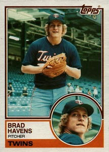 1983 Topps Brad Havens Twins 2nd Year #751 Centered Mint - Picture 1 of 4