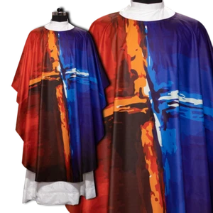 Life of Christ Chasuble – Liturgical Gothic Vestment with Matching Stole - Picture 1 of 6