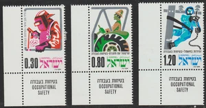 Israel 1975 SC# 555 - 557 with Selvage - Occupational safety - M-H Lot # 32 - Picture 1 of 2