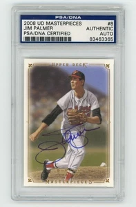 Jim Palmer Signed 2008 UD Masterpieces #8 PSA/DNA COA Auto HOF Orioles O's CY - Bild 1 von 2