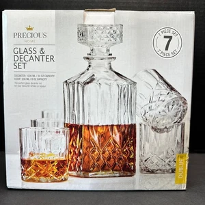 Precious Home Dublin Whisky Old Fashioned 6 DOF 8oz Gläser & 34oz Dekanter Set - Bild 1 von 4