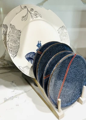 Levi’s X Target Set/4 Rayas Rojas Gres Aperitivo Plato Set Azul Índigo NUEVO Foto 1 de 4