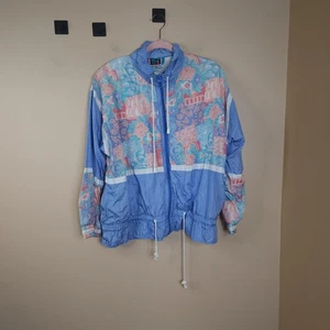 Vintage High Intensity Floral Full Zip Windbreaker Gr. M - Bild 1 von 10