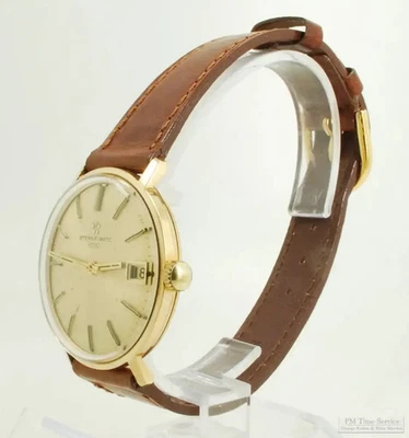 Relógio de pulso Eterna "Eterna-Matic 1000" grau 1489K com data, 17J, caixa de ouro 18k - Imagem 1 de 4