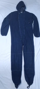Vtg Overdier Mfg. Corp Chicago - Men's Size 42 Denim Jean Coveralls with Hood - Picture 1 of 16