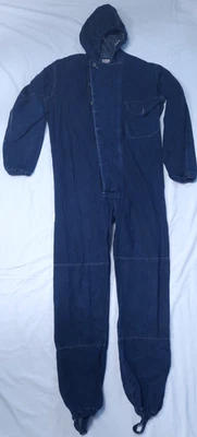 Vtg Overdier Mfg. Corp Chicago - Men's Size 42 Denim Jean Coveralls with Hood - Image 1 of 4