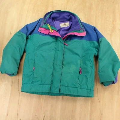 vtg 80s 90s EMS 3-in-1 jacket MEDIUM nylon fleece distressed - Image 1 of 4