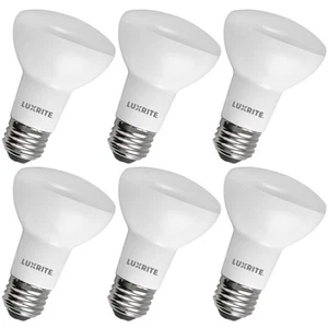 Luxrite BR20 LED Light Bulbs 6.5W=45W Cool White Dimmable 460 Lumens E26 6 Pack - Picture 1 of 7