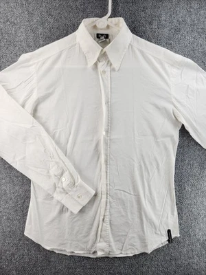 Легкая белая эластичная рубашка Dolce Gabbana Point 30/44 на пуговицах с длинным рукавом - Изображение 1 из 4
