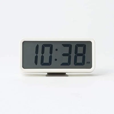 MUJI Digital Clock Alarm White MJ-DCMW1 1583 Medium size New from Japan w/Track# - Image 1 of 4