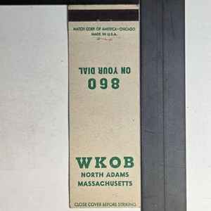 WKOB North Adams Massachusetts Vintage Radio Station Matchbook - Bild 1 von 3