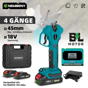 Akku Astschere Elektrisch Gartenschere Strauchscheres 45mm Max. Baumschere 2Akku - Bild 1 von 16